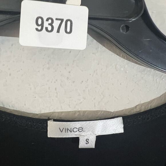 Vince Faux Wrap Shift Dress Women's Size S Black Dolman 3/4 Sleeve - Picture 3 of 7